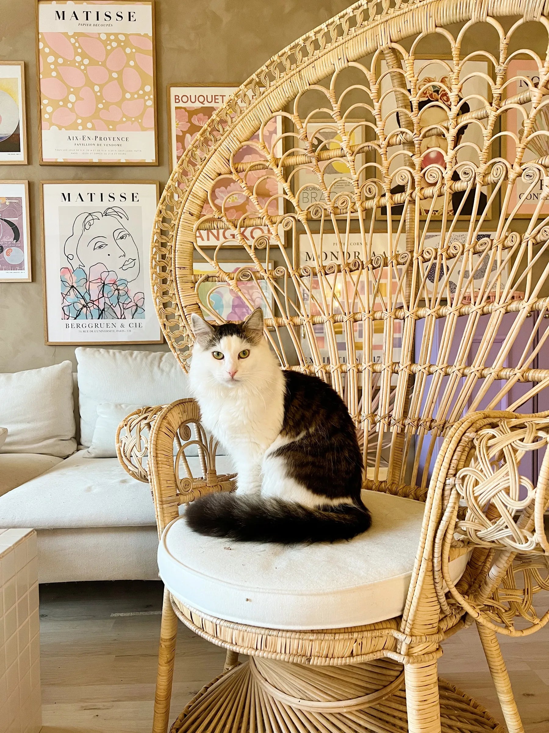 Peacock Chair EMMANUELLE Rattan Natural