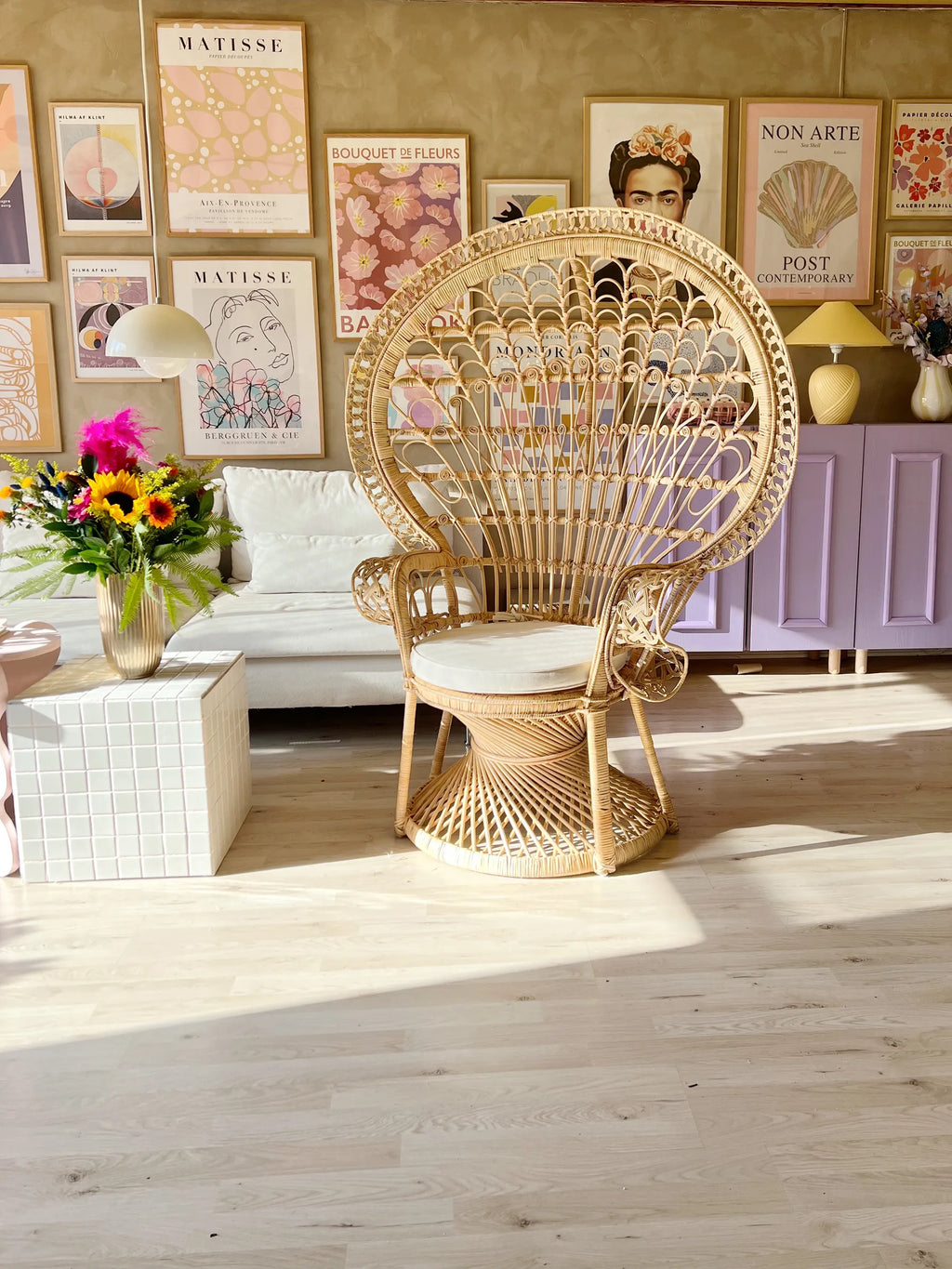 Peacock Chair EMMANUELLE Rattan Natural