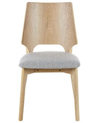 Set of 2 Dining Chairs ABEE Light Brown