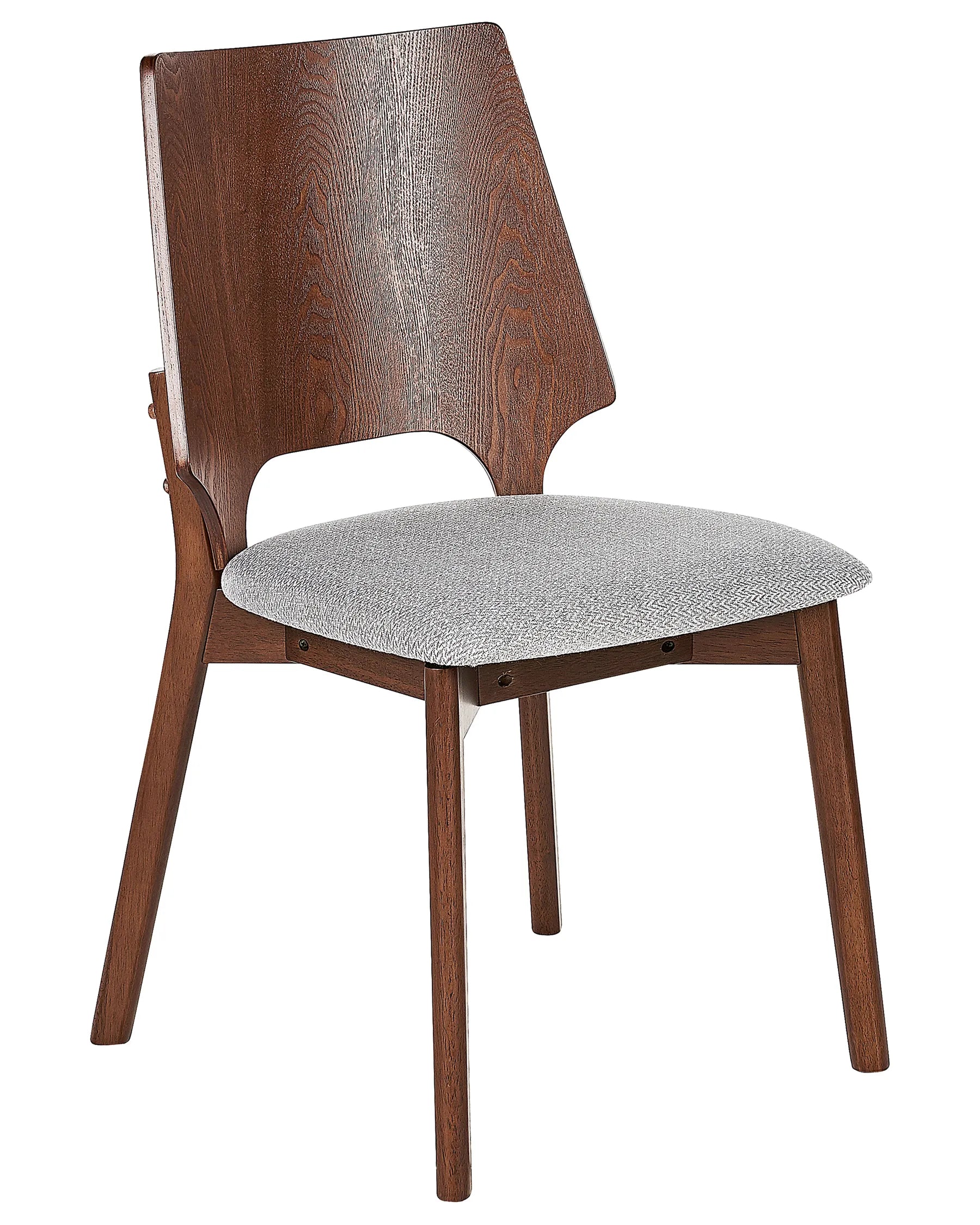 Set of 2 Dining Chairs ABEE Brown/ Grey