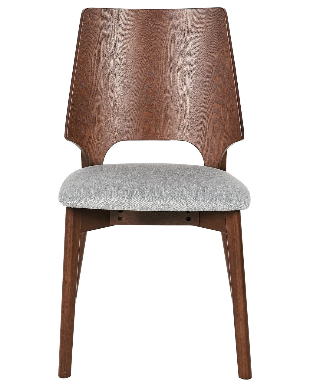 Set of 2 Dining Chairs ABEE Brown/ Grey