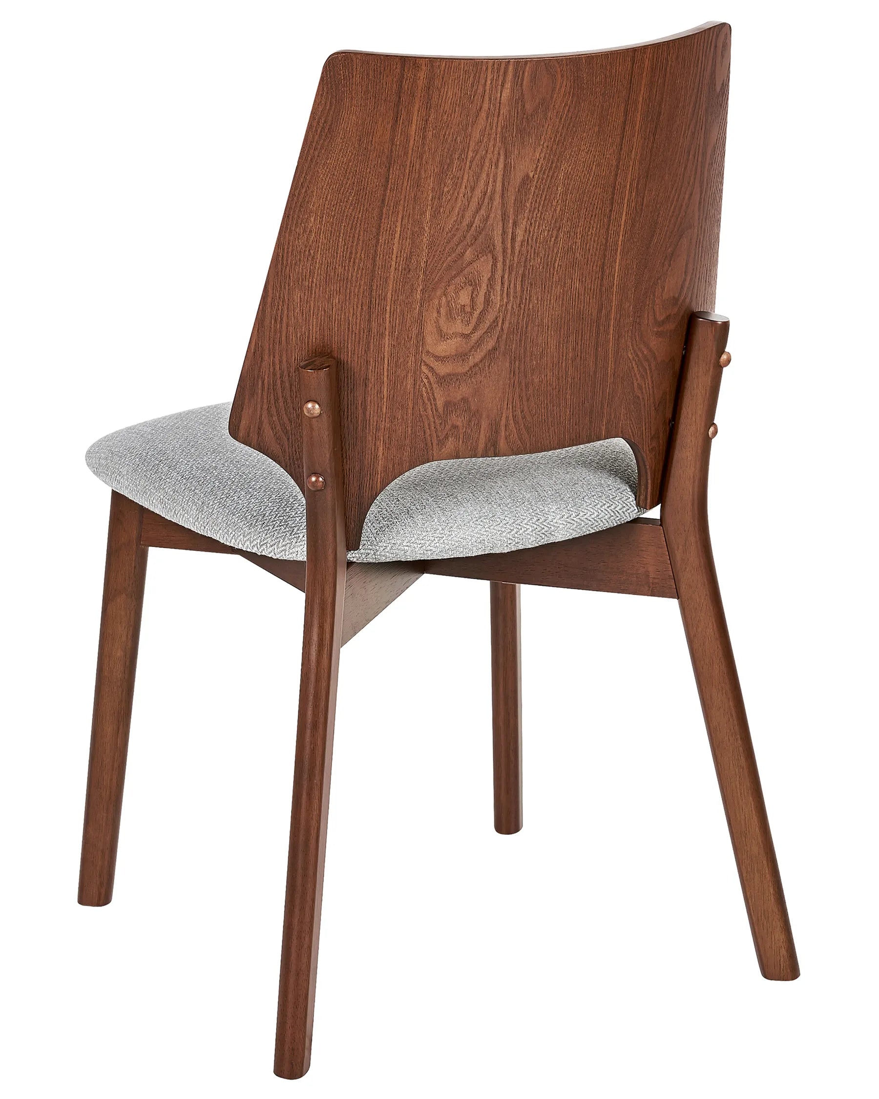 Set of 2 Dining Chairs ABEE Brown/ Grey