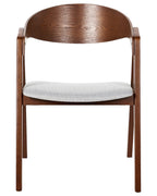 Set of 2 Dining Chairs YUBA Wood Light Grey