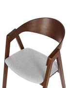 Set of 2 Dining Chairs YUBA Wood Light Grey
