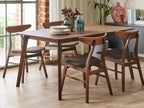 Dining Table EPHRATA Dark Mahogany 150 cm 90 cm