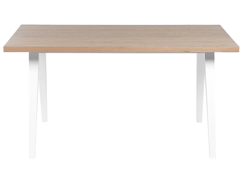 Dining Table LENISTER Brown/ White 150 cm 90 cm