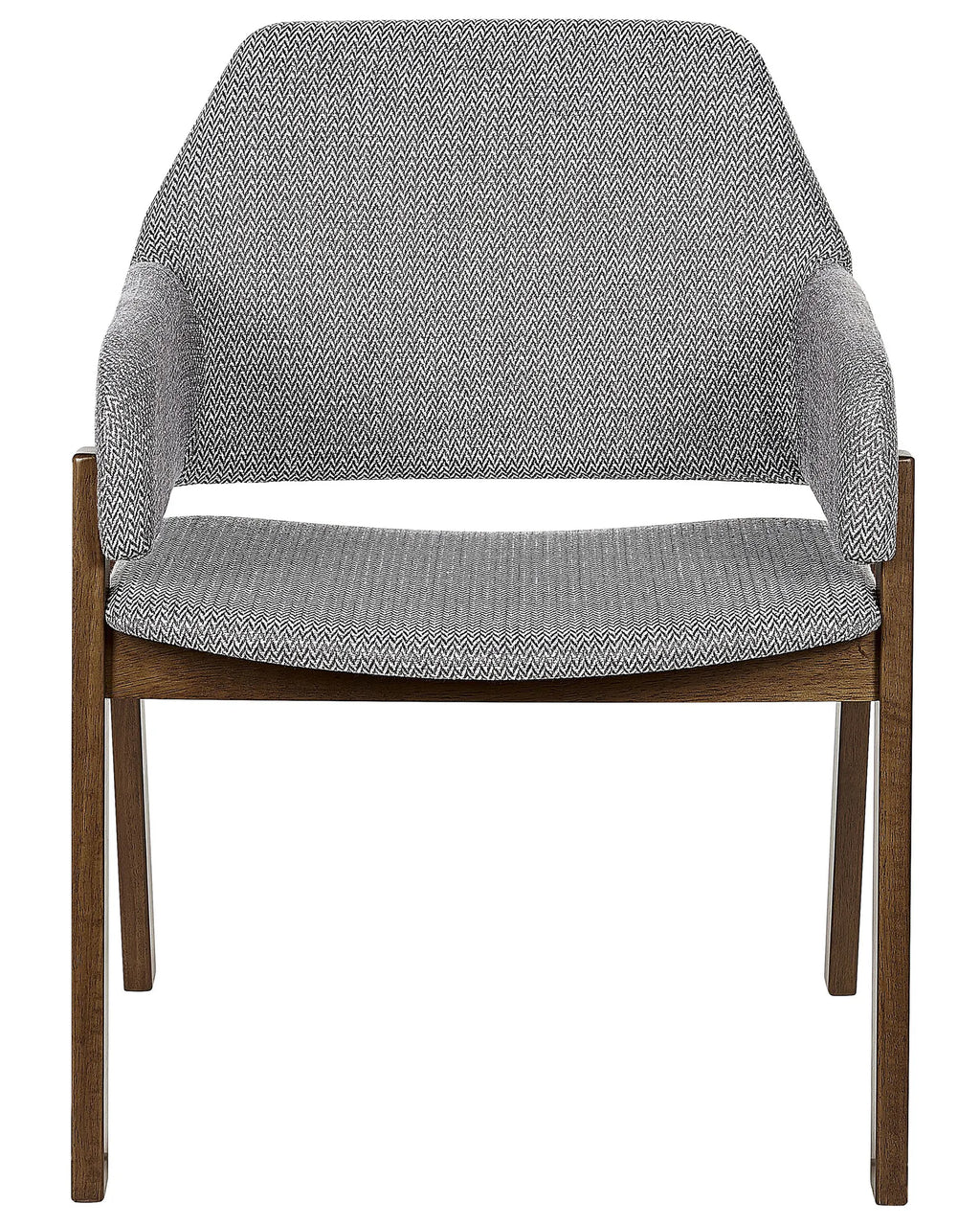 Set of 2 Dining Chairs ALBION Fabric Grey