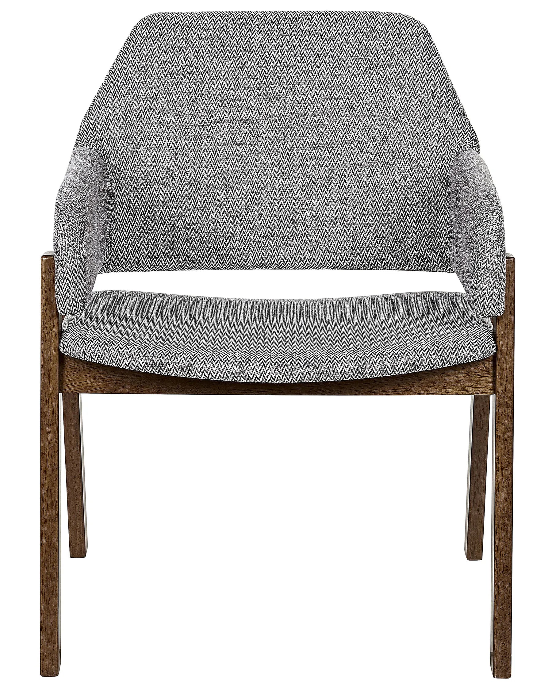 Set of 2 Dining Chairs ALBION Fabric Grey