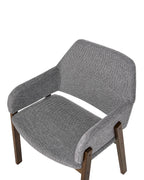 Set of 2 Dining Chairs ALBION Fabric Grey