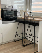 Set of 2 Bar Chairs PRESTON Metal Black