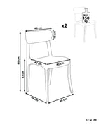 Set of 2 Dining Chairs COVINGTON Transparent