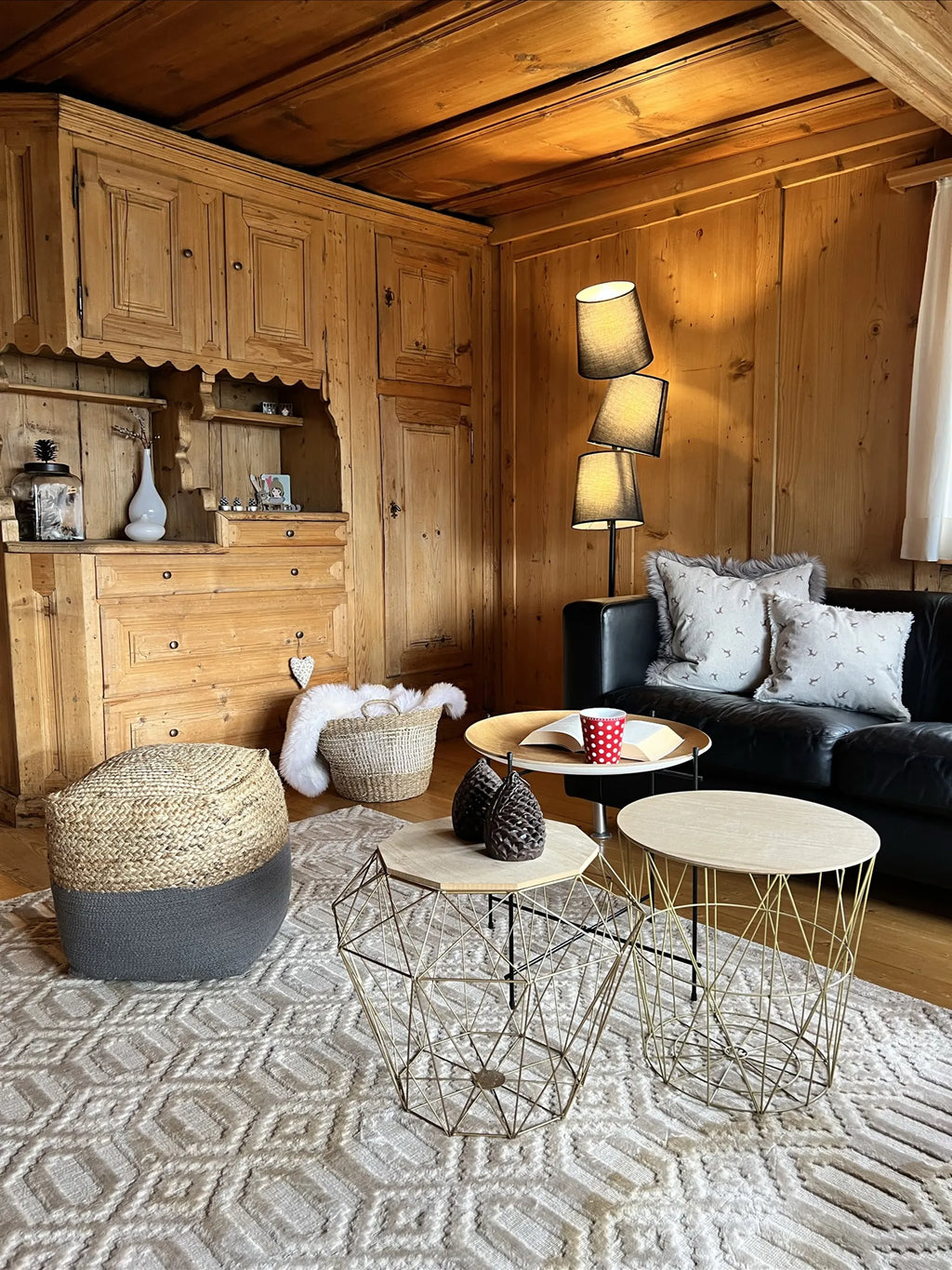 Side Table LANARK Gold with Storage