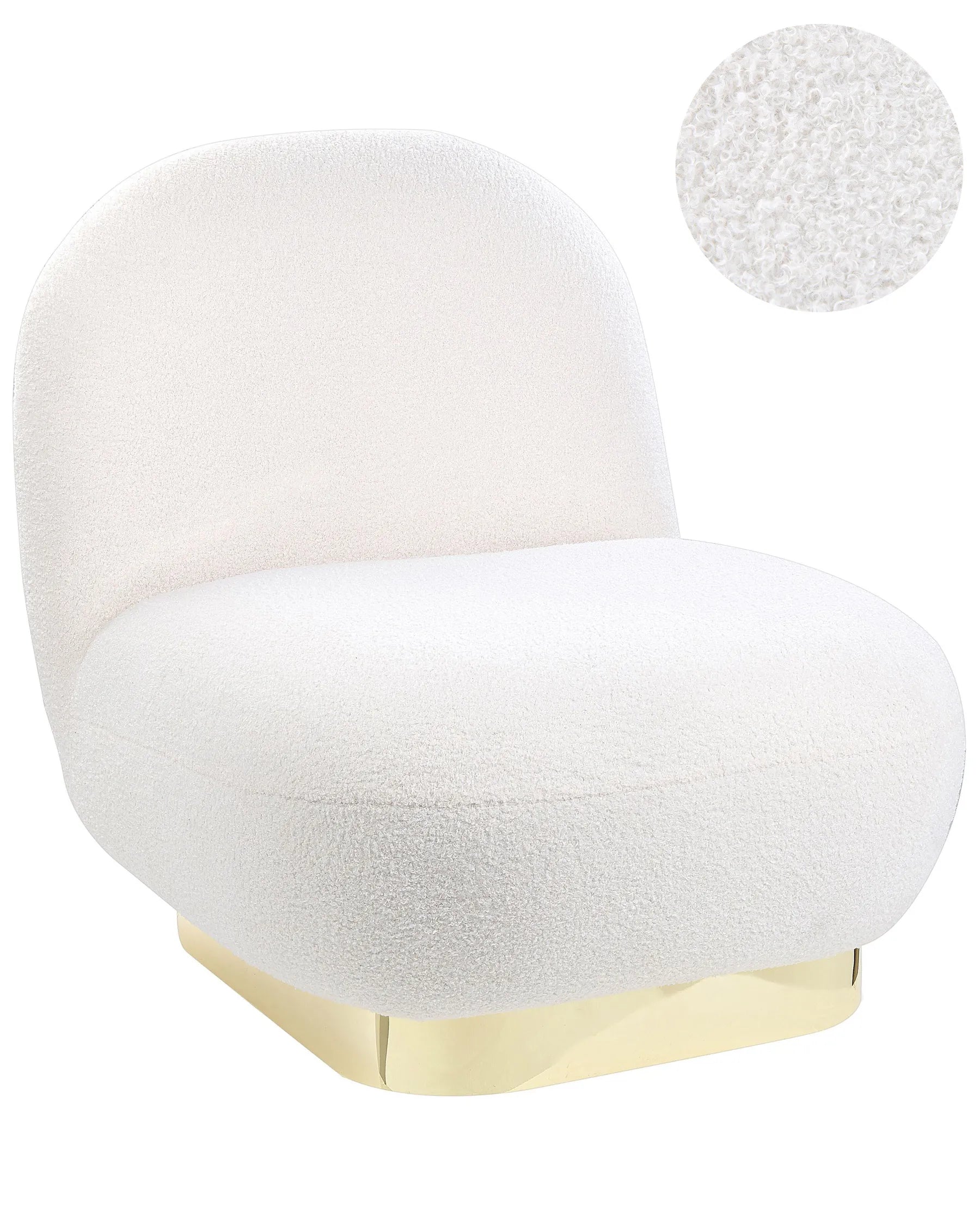 Armchair LOVIISA Boucle White