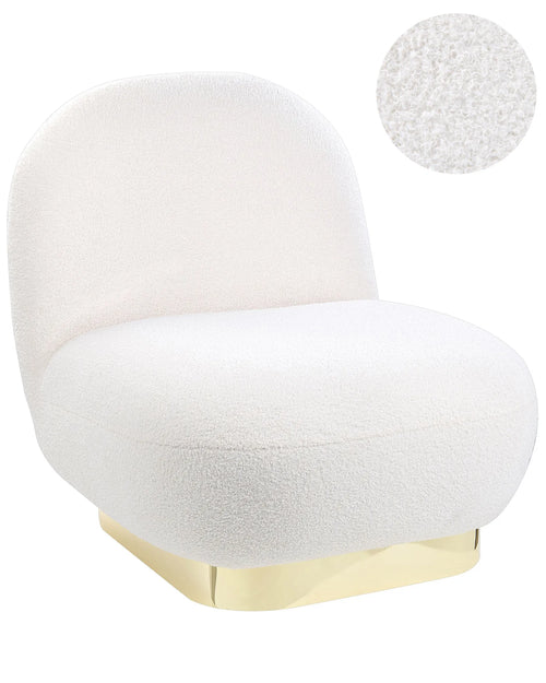 Armchair LOVIISA Boucle White