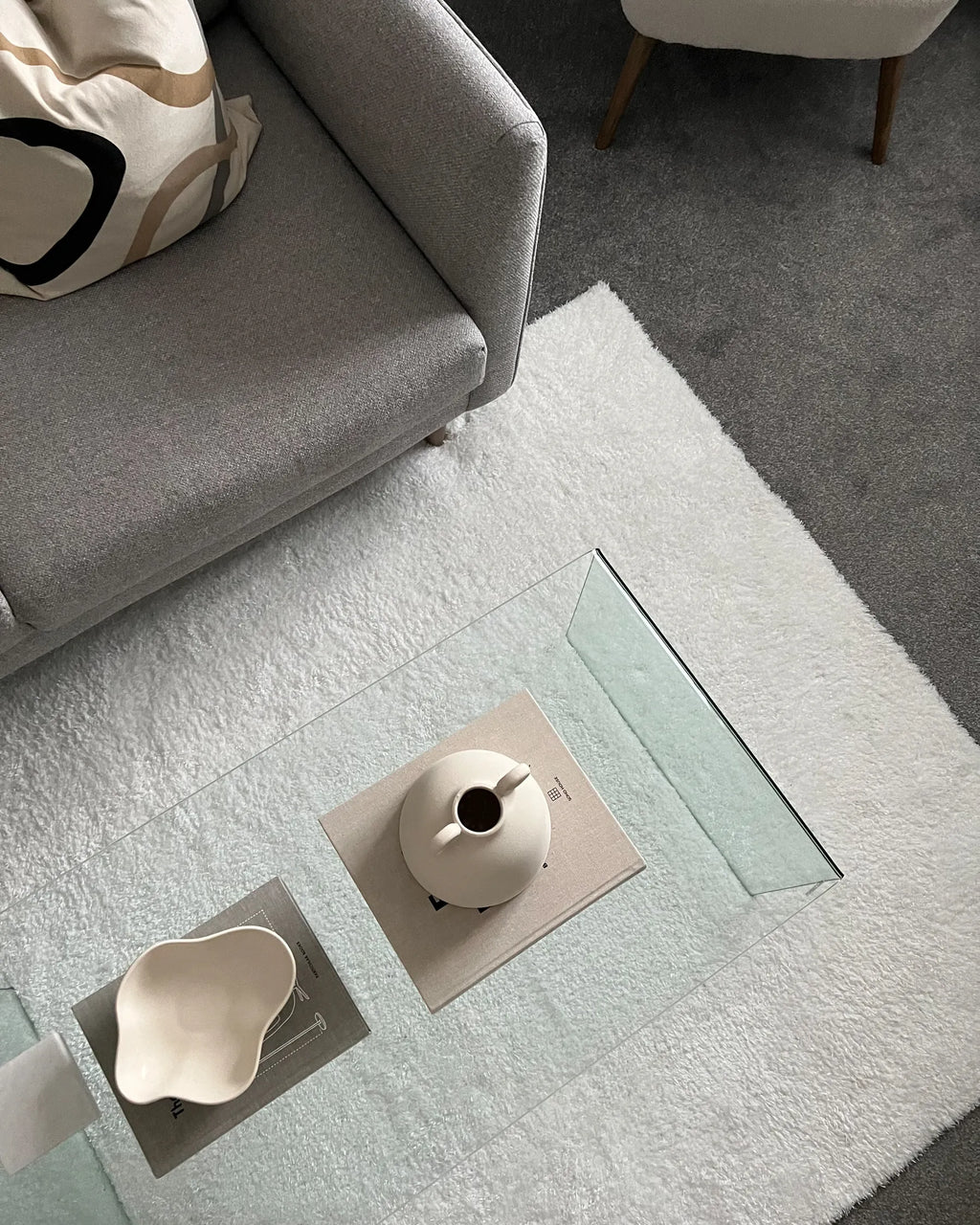 Coffee Table KENDALL Tempered Glass Transparent