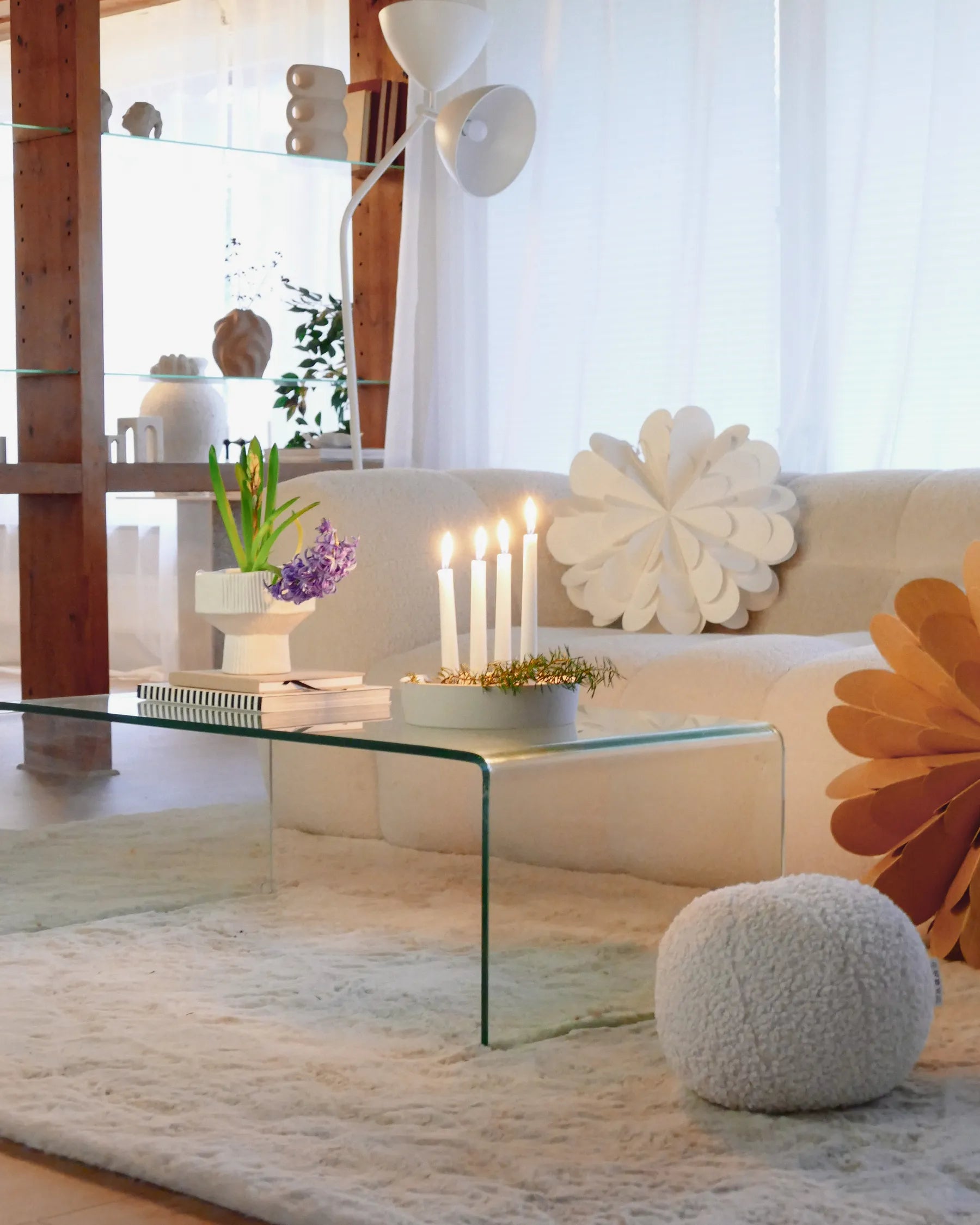 Coffee Table KENDALL Tempered Glass Transparent