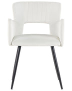 Set of 2 Dining Chairs SANILAC Velvet White