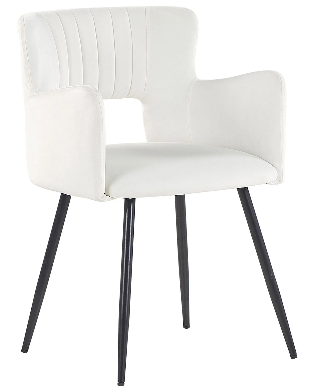 Set of 2 Dining Chairs SANILAC Velvet White