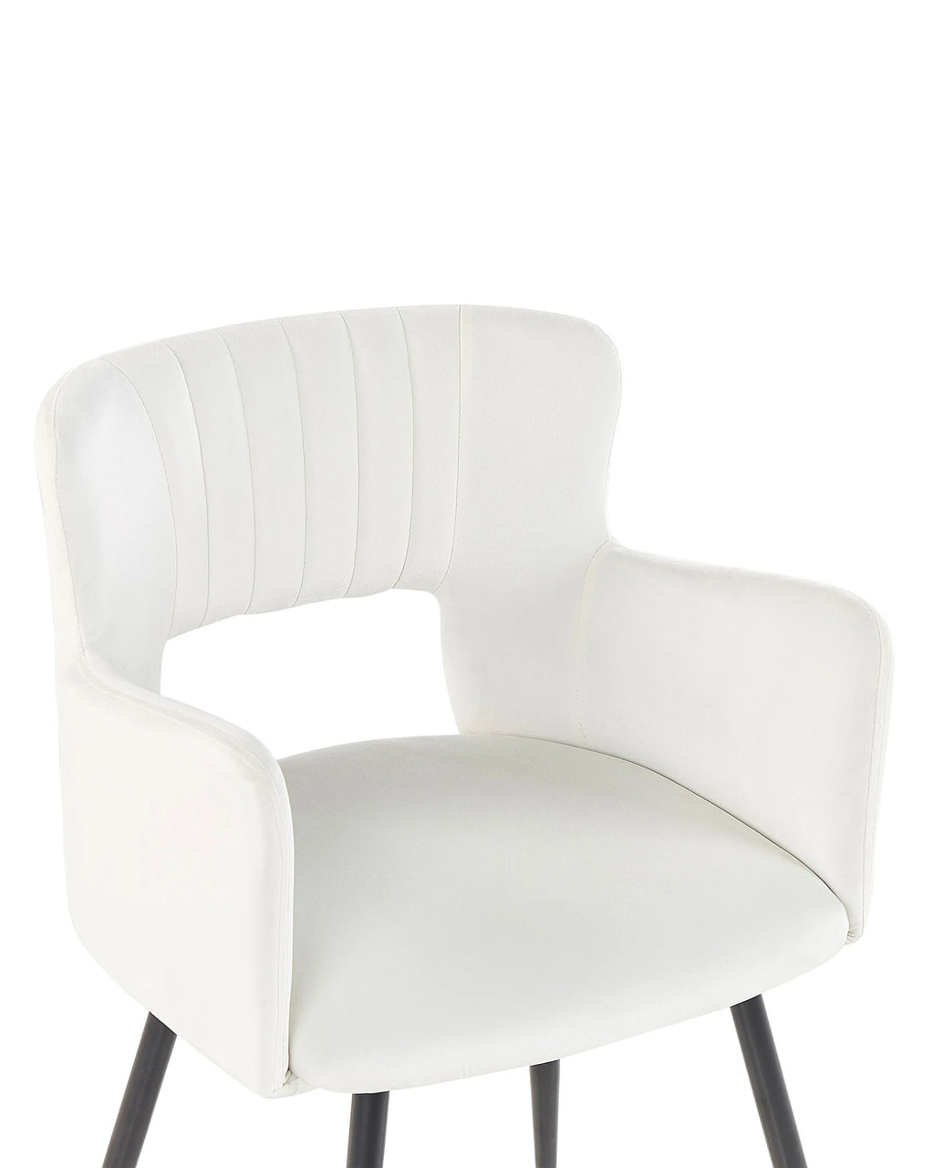Set of 2 Dining Chairs SANILAC Velvet White