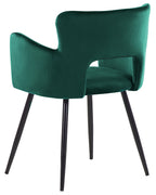 Set of 2 Dining Chairs SANILAC Velvet Emerald Green