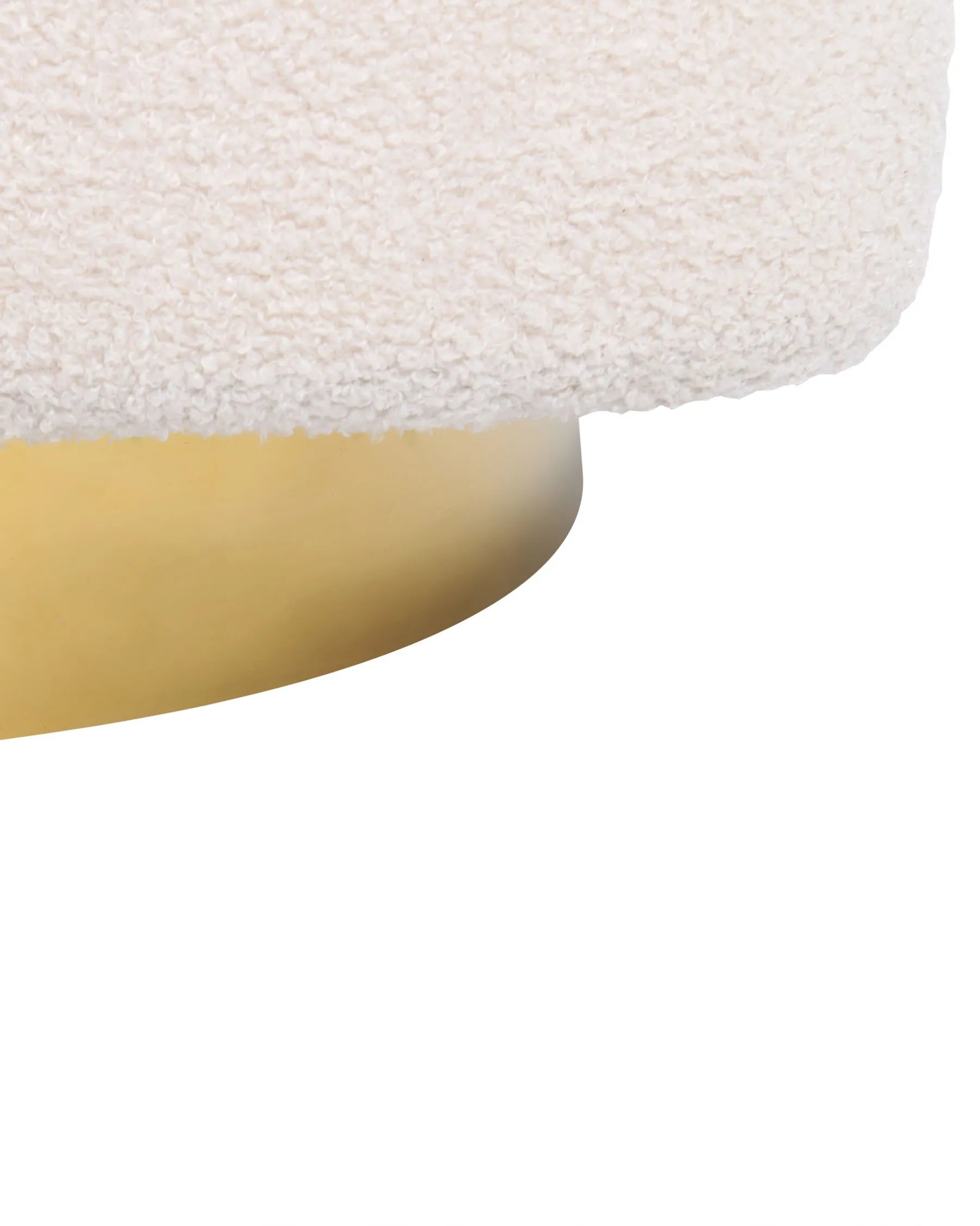 Swivel Armchair LAVIK Boucle Off-White
