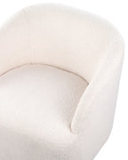 Swivel Armchair LAVIK Boucle Off-White