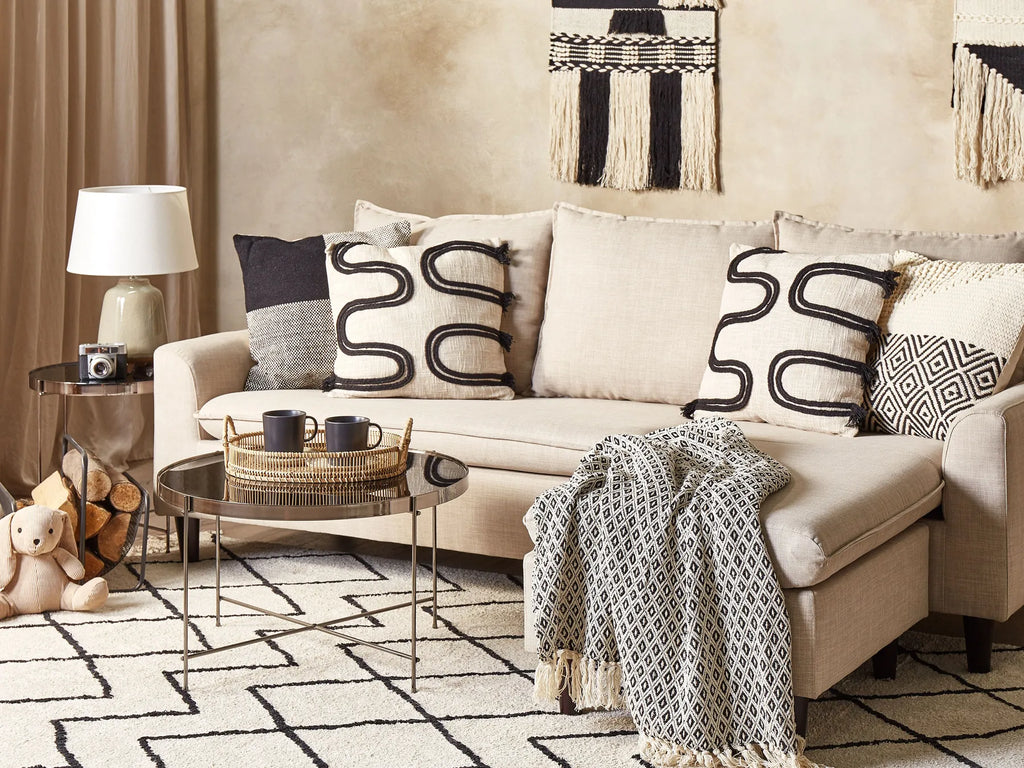 Coffee Table LUCEA Tempered Glass Silver