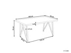 Dining Table GRIEGER White Marble 160 cm 90 cm