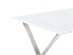 Dining Table ATTICA White 120 cm 70 cm Tempered Glass