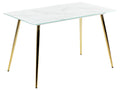 Dining Table MULGA Marble/ Gold 120 cm 70 cm Tempered Glass