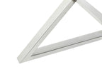 Dining Table BOSCO Silver 105 cm 105 cm Tempered Glass