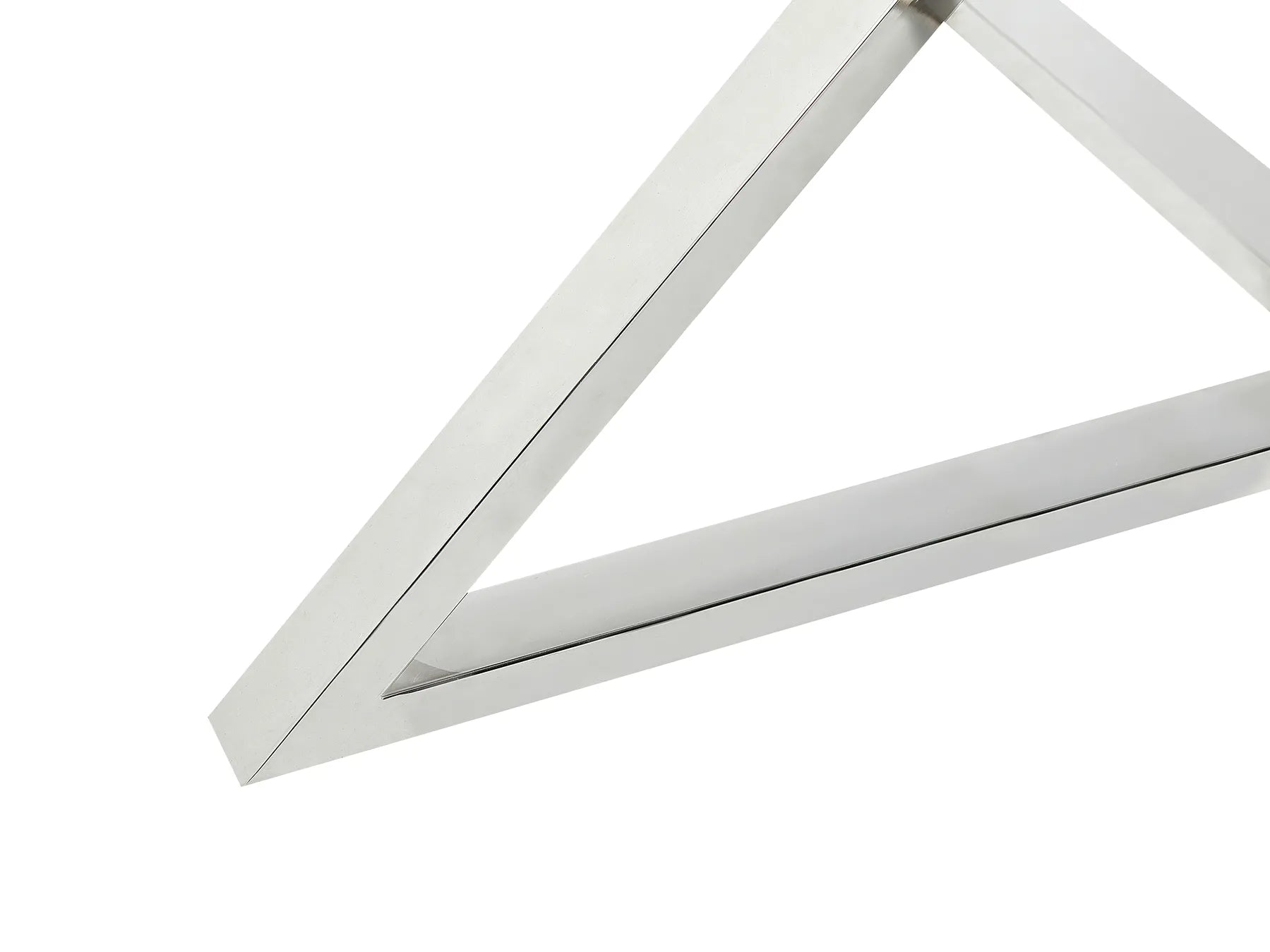 Dining Table BOSCO Silver 105 cm 105 cm Tempered Glass