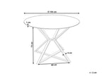 Dining Table BOSCO Black 105 cm 105 cm Tempered Glass