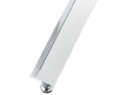 Dining Table BUTLER Silver 110 cm 110 cm Tempered Glass