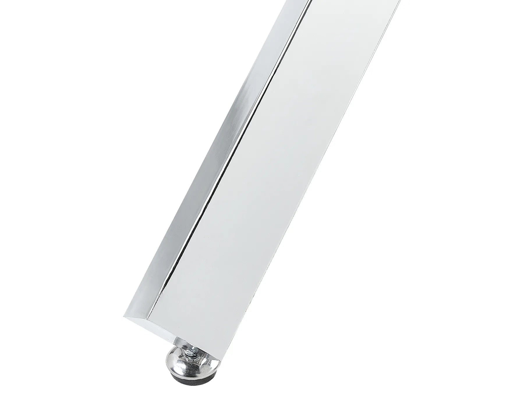 Dining Table BUTLER Silver 110 cm 110 cm Tempered Glass