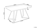 Dining Table UPTON Light Brown 140 cm 80 cm