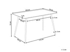 Dining Table MULGA Marble/ Gold 120 cm 70 cm Tempered Glass