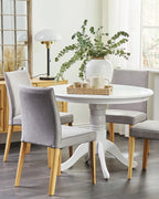 Set of 2 Dining Chairs PHOLA Fabric Grey