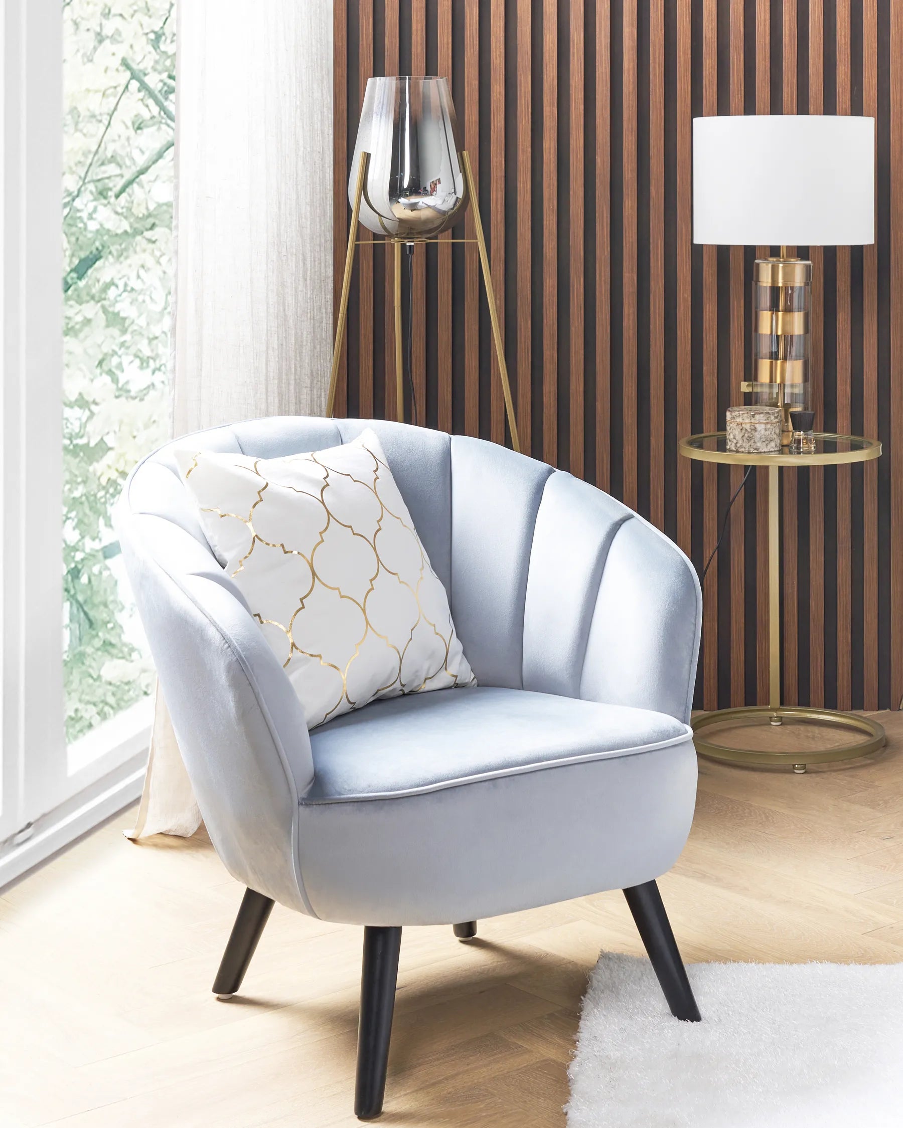 Armchair DALA Velvet Light Grey