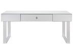 Coffee Table NESLE Mirrored Silver with Storage