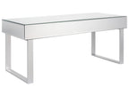 Coffee Table NESLE Mirrored Silver with Storage