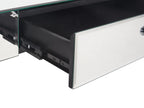 Coffee Table NESLE Mirrored Silver with Storage