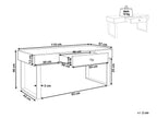 Coffee Table NESLE Mirrored Silver with Storage