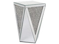 Side Table LUXEY Glass Mirrored Silver