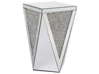 Side Table LUXEY Glass Mirrored Silver