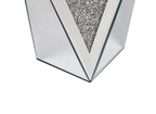 Side Table LUXEY Glass Mirrored Silver