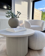 Armchair LOEN Boucle White