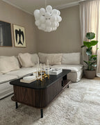 Coffee Table JOSE Dark Brown with Storage