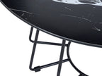 Coffee Table BERNIE Tempered Glass Black Marble