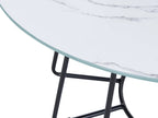 Coffee Table BERNIE Tempered Glass White Marble